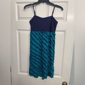 ROXY GIRL Navy Dress with Pink Accents